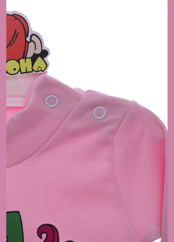 Боди с длинным рукавом для девочки "Вся в маму" хлопок розовый 62 см (42050) BABYKROHA (297199757)