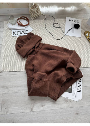 Плюшевое женское худи с ушками No Brand Р4939-385/1 (369402748)