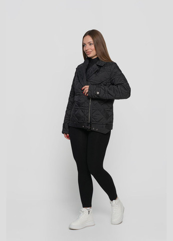 Черная демисезонная куртка женская короткая di_or косуха Vicco