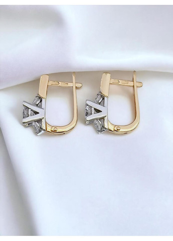 Золоті жіночі сережки з цирконієм 111028-1с Столична Ювелірна Фабрика (355795632)