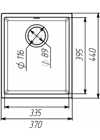 Гранітна кухонна мийка матова ROXY 3744 Біла в крапку Valeso (342071196)