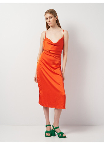 Оранжевое коктейльное платье Missguided однотонное