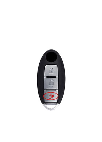 Чехол ключа + золотая окантовка (3 кнопки) TPU Nissan (369611307)