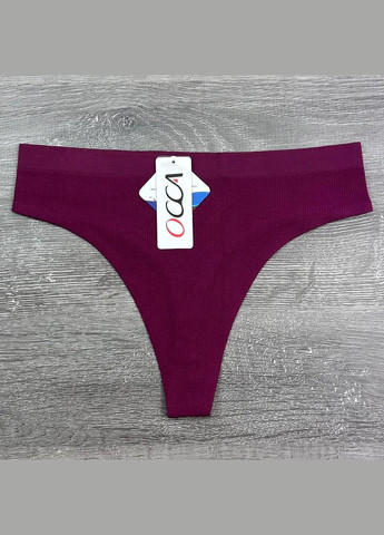 Женские безшовные стринги в рубчик набор 5 шт OCCA Стрінги (325419136)