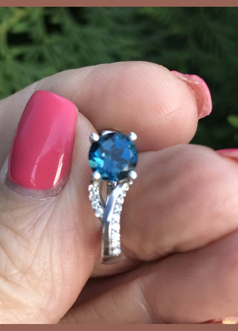 Серьги серебряные с натуральным топазом Лондон Аура 2417/9р No Brand (316397783)