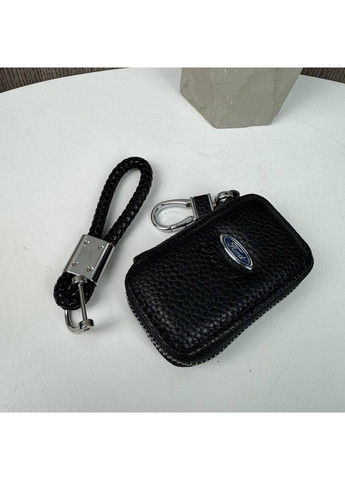 Шкіряна ключниця та брелок унісекс для автомобільних ключів натуральна шкіра ремінець для ключа ProDobro Ford (363221647)