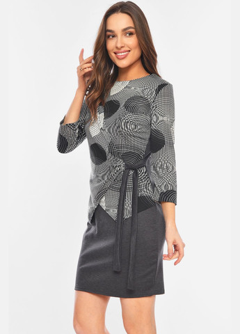 Сіра повсякденний сукня жіноча сірого кольору силуетна Let's Shop однотонна