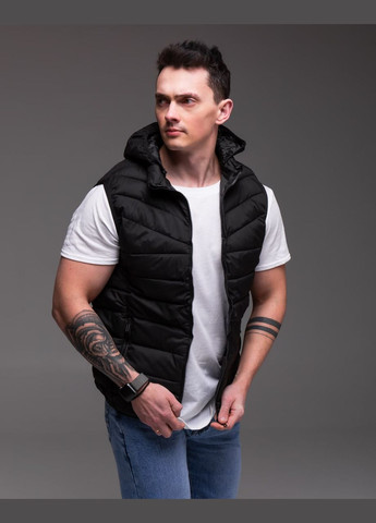 Утепленный мужской жилет со съемным капюшоном. Vakko (322430207)