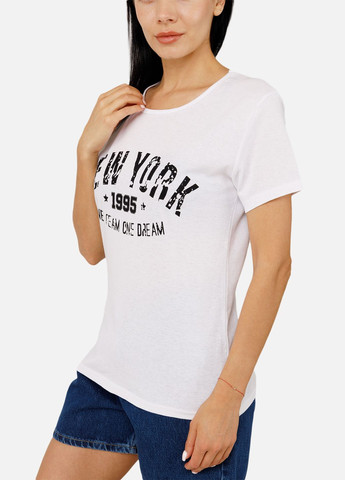 Женская футболка с коротким рукавом цвет белый CB-00252402 OTTODIX - (319114516)