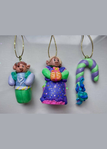 Набір ялинкових прикрас ручної роботи у подарунковій коробці Эльфа (321993506)