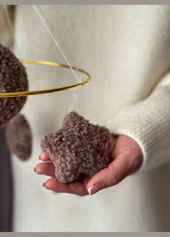 Дитячий музичний мобіль на ліжечко для немовлят WooolyWool «Зірки беж» з 35 мелодіями No Brand (342757855)