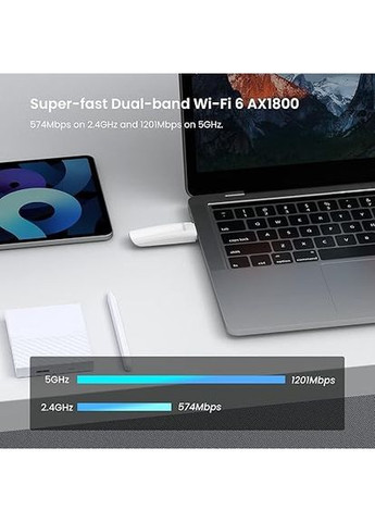 Бездротовий адаптер U18 (AX1800) Tenda (370616895)