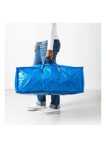 Сумка для коляски ІКЕА FRAKTA 73x35x30 см 76 л блакитний (90149148) IKEA (267898963)