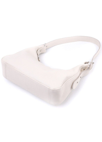 Сумка багет з регульованим ременем з натуральної шкіри 22831 Бежева Shvigel (313102109)