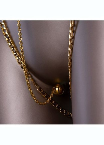 Черный демисезонный пояс с золотыми цепочками indulge in the restraints collection UPKO