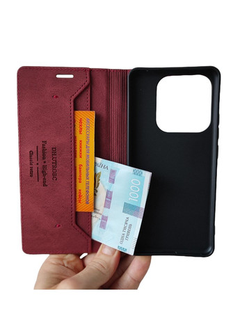 Чохол книжка для Redmi Note14 Чохол книжка на редмі ноут14 4g Червоний Xiaomi (324103437)