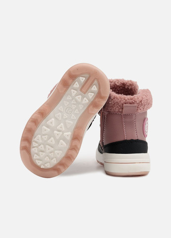 Розовые зимние ботинки для девочки цвет розовый цб-00261217 Clibee