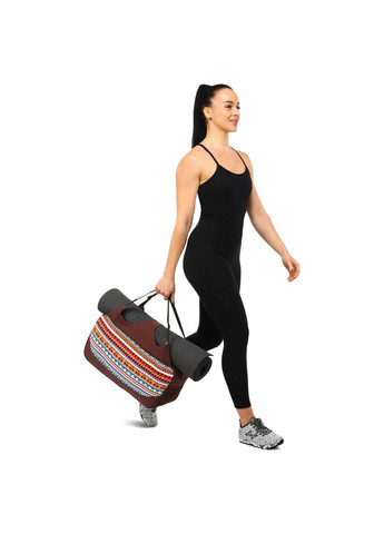 Сумка для йоги Yoga bag KINDFOLK (розмір 19х50х33см, поліестер, бавовна, помаранчево-блакитний) (FI-8366-1) SP-Sport (361438634)