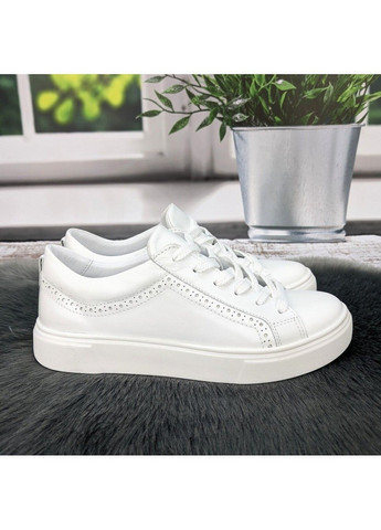 Кроссовки женские белые кожаные Мальви белые демисезоны (342322633)