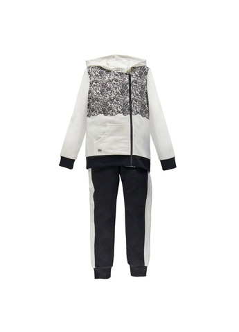 Спортивний костюм на блискавці 193MIEP004-919 чорний з білим MEK (315932920)