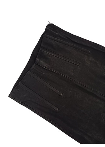 Черные демисезонные леггинсы кожаные H&M