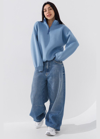 Голубой свитшот однотонный женский 2410 голубой (2000990761095w) shop (2000990761095) Blue World (316002243)