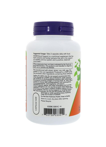 Підтримка настрою,, 90 капсул Now Foods (366734653)