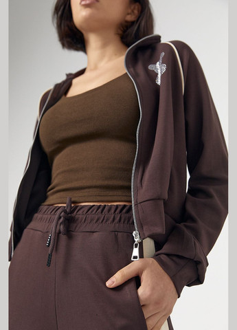 Стильный спортивный костюм с мишкой из термостразов No Brand (320326753)