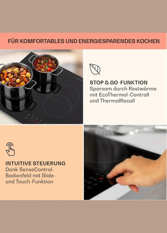 Варочная поверхность Virtuosa 5 Черный (10041117) Klarstein (338194844)