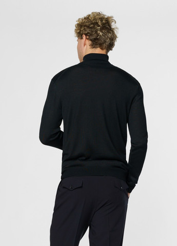 Черный зимний свитер мужской черный Arber Roll-neck FF AVT49
