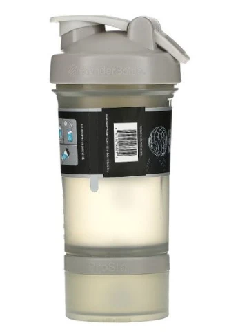 Спортивный шейкер BlenderBottle ProStak 22oz/650ml с 2 контейнерами Grey Blender Bottle (395014083)