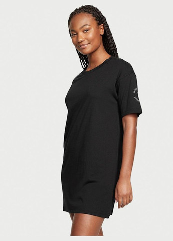 Нічна сорочка Cotton Sleepshirt XS/S чорна Victoria's Secret (282964870)