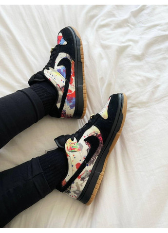 КРОСІВКИ ЖІНОЧІ NIKE SB DUNK LOW SUPREME RAMMELLZEE НАЙК СБ ДАНК No Brand чорні демісезони (368856042)