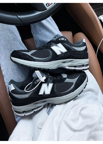 Чорні Осінні кросівки чоловічі new balance 2002r black white нью беланс 2002r No Brand