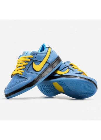 КРОСІВКИ ЖІНОЧІ NIKE SB DUNK LOW X POWERPUFF GIRLS BLUE YELLOW НАЙК СБ ДАНК No Brand жовті демісезони (368862367)