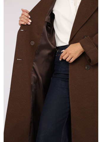 Коричневое демисезонное Пальто женское цвет коричневый ЦБ-00278518 Yuki