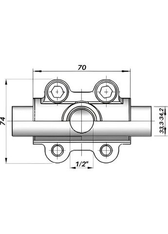 Врізка в трубу з внутрішньою різьбою DN25(33,334,2 мм) х 1/2″ OBD AGAflex (300220840)