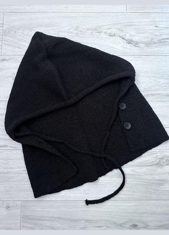 Шапка-капор в'язана One Size 55-58 Чорний (5010) No Brand (358052718)