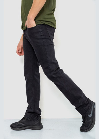 Черные демисезонные джинсы мужские однотонные, цвет черный, Ager