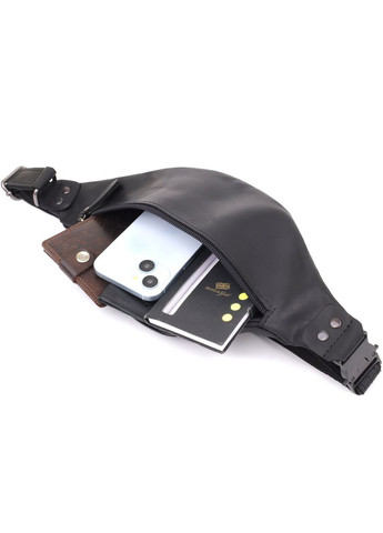 Мужская бананка из натуральной винтажной кожи 23129 Shvigel (366880592)