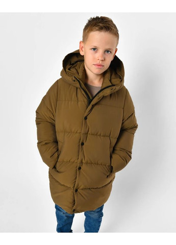 Оливкова (хакі) зимовий пуховик для хлопчика 8373-1 хакі X-Woyz