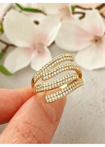 Позолоченное Кольцо р.19, 21. Позолота No Brand (364502946)