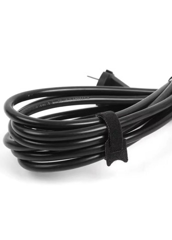 Органайзер кабеля стяжка липучка хомут фиксатор для проводов стрепы 5 штук многоразовые L Черный Lencent (340276283)