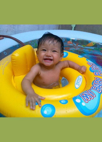 Детский надувной плот-круг 59574 NP со спинкой и трусиками для плавания малышей от 1 года. Intex (327216344)