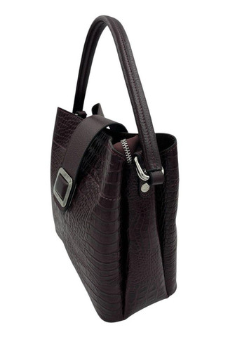 Сумка жіноча шкіряна бордова під крокодил 2505-813 Karya (369163267)