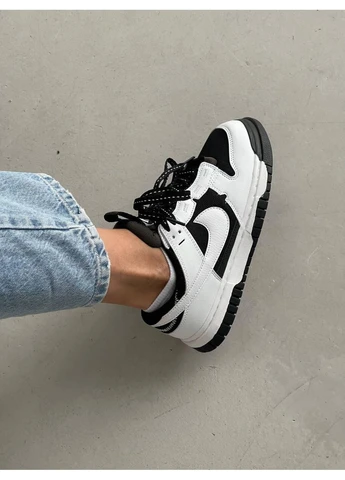Белые летние кроссовки nike dunk air low black white найк данк No Brand