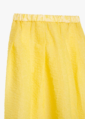Желтая повседневный с абстрактным узором юбка Zara