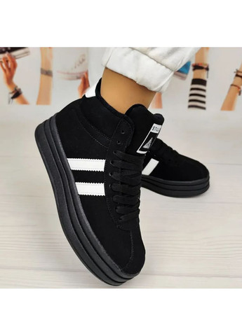 Кроссовки женские зимние хайтопы черные (HB980-2) 38 Stilli чёрные зима (365642616)