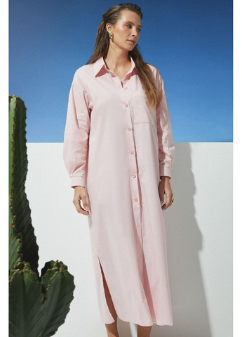 Пудровое платье-рубашка Seventeen