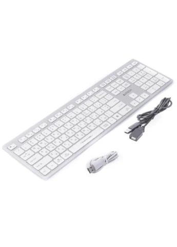 Клавіатура бездротовa FBX50C White, Bluetooth/2.4 ГГц, Fstyler Compact Size keyboard, USB, 300 мАгод A4Tech (322768622)